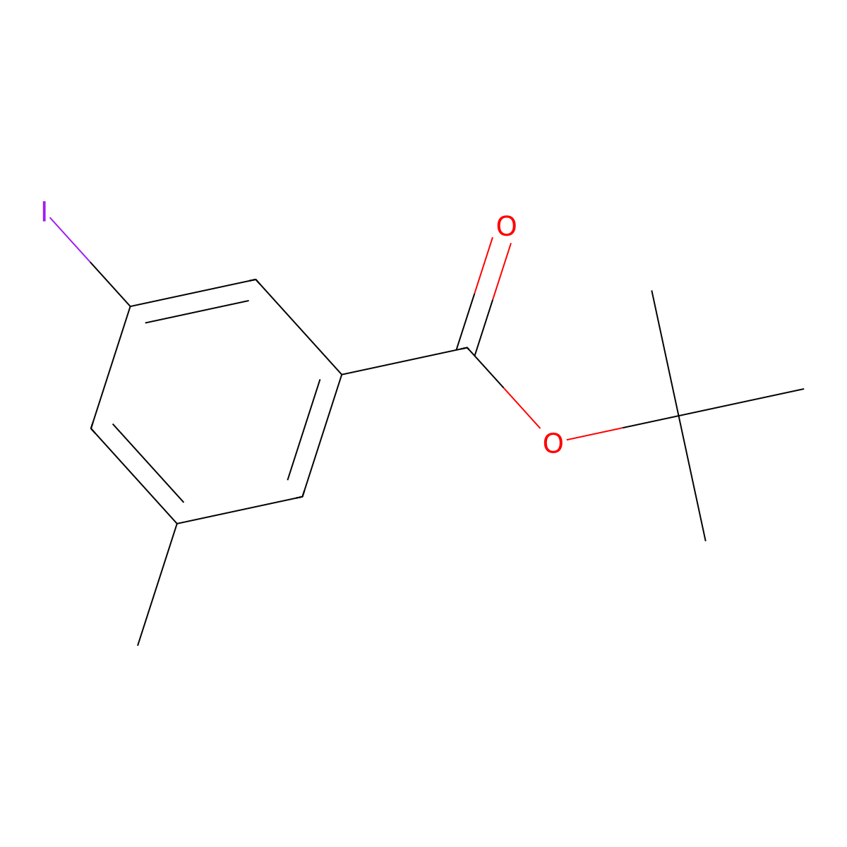 Tert-butyl 3-iodo-5-methylbenzoate molecular structure, CAS 2947424-62-4