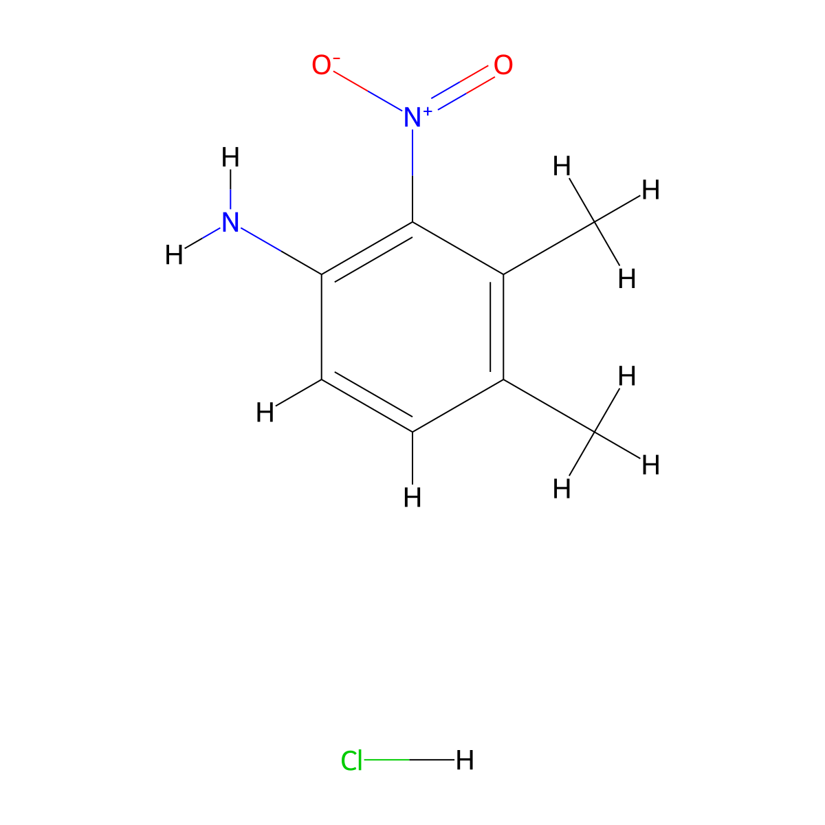 3,4-Dimethyl-2-nitroaniline hydrochloride molecular structure, CAS 2947424-67-9