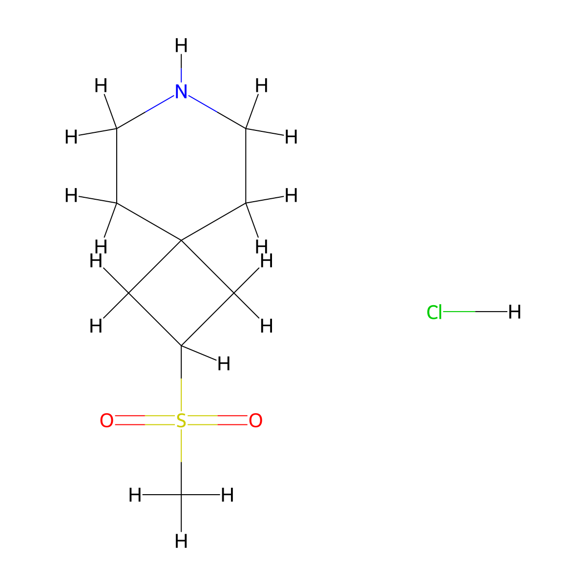 2-Methanesulfonyl-7-azaspiro[3.5]nonane hydrochloride molecular structure, CAS 2947424-73-7
