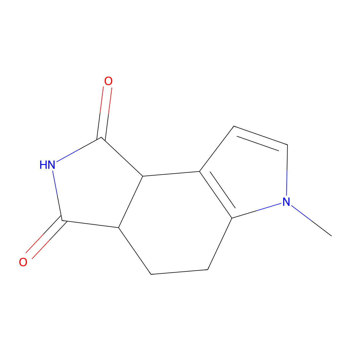 6-methyl-1H,2H,3H,3aH,4H,5H,6H,8bH-pyrrolo[3,4-e]indole-1,3-dione molecular structure, CAS 2947424-75-9