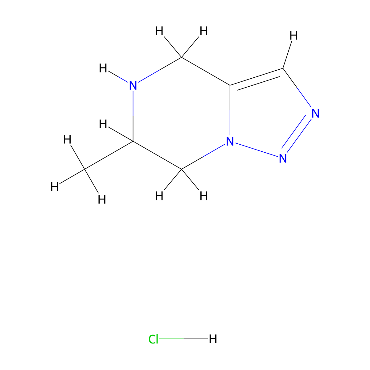 6-methyl-4H,5H,6H,7H-[1,2,3]triazolo[1,5-a]pyrazine hydrochloride molecular structure, CAS 2947425-46-7