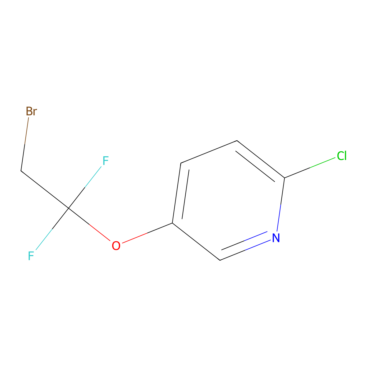 5-(2-Bromo-1,1-difluoroethoxy)-2-chloropyridine molecular structure, CAS 2947425-59-2