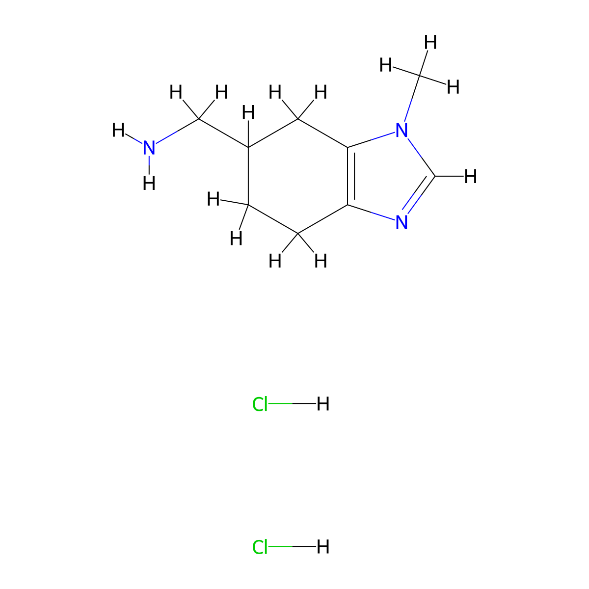 1-(1-methyl-4,5,6,7-tetrahydro-1H-1,3-benzodiazol-6-yl)methanamine dihydrochloride molecular structure, CAS 2947425-64-9