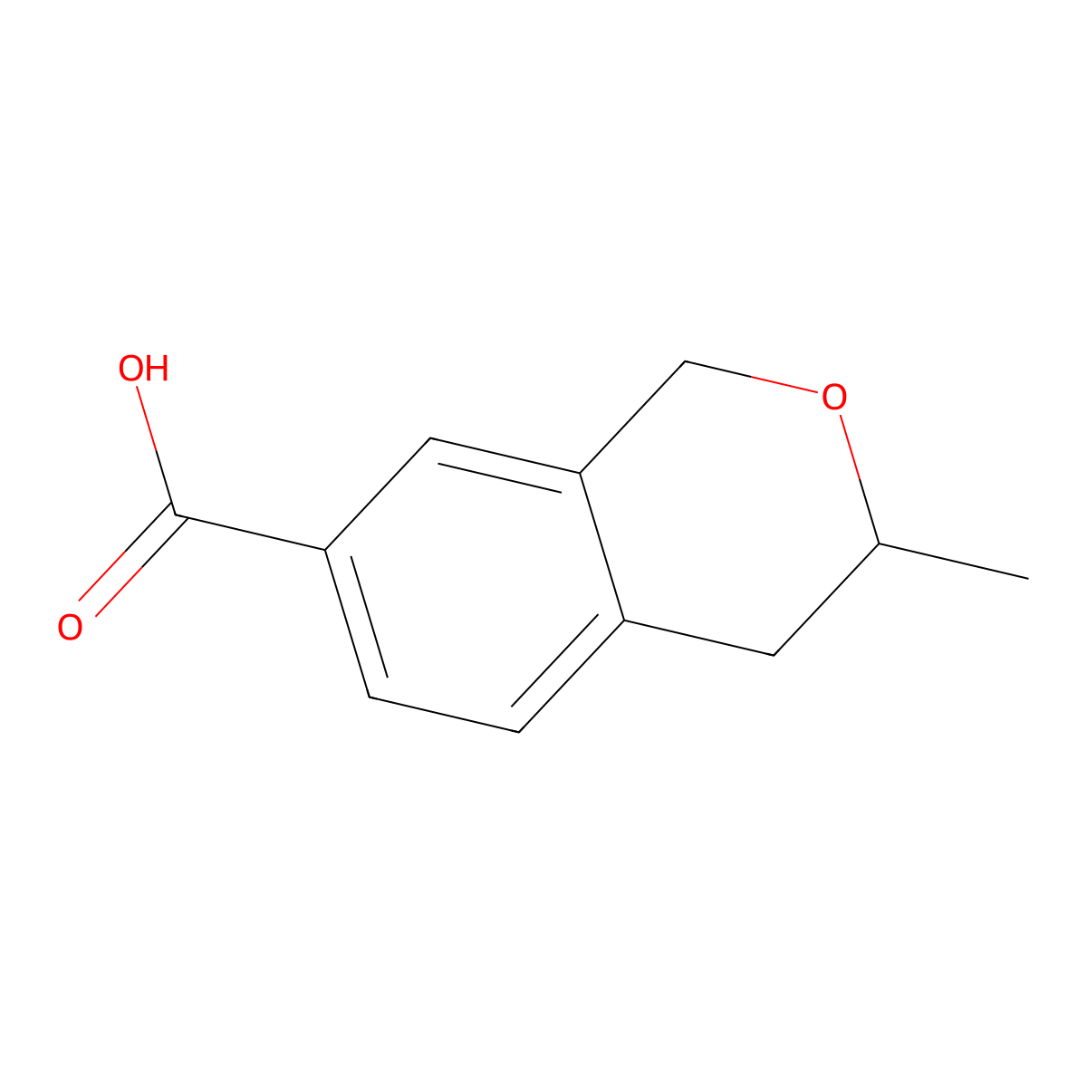3-methyl-3,4-dihydro-1H-2-benzopyran-7-carboxylic acid molecular structure, CAS 2947425-70-7