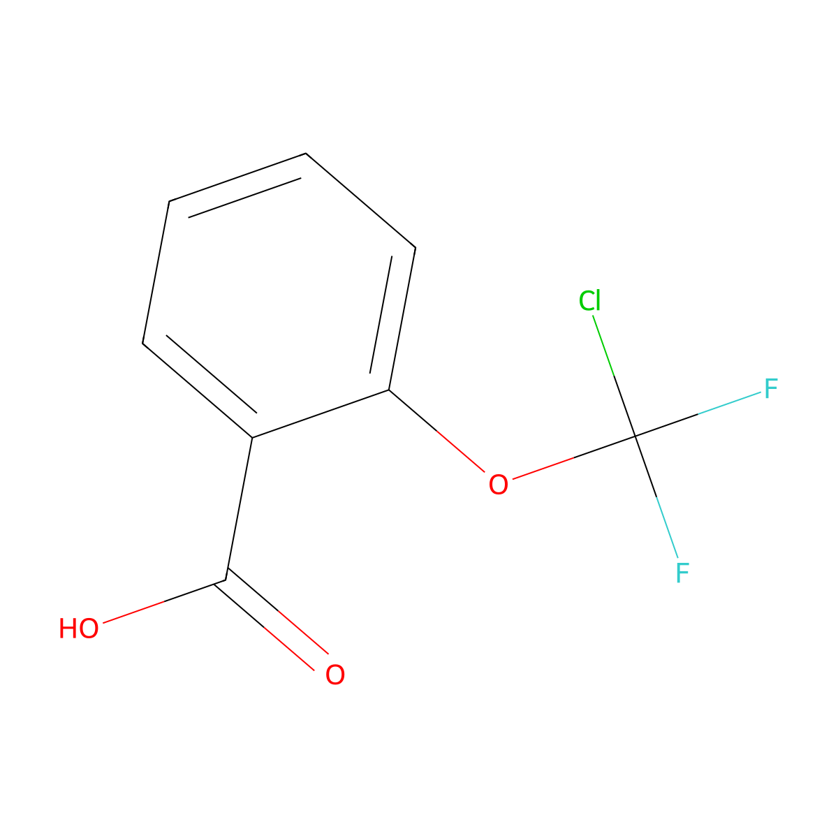 2-(Chlorodifluoromethoxy)benzoic acid molecular structure, CAS 2947425-72-9