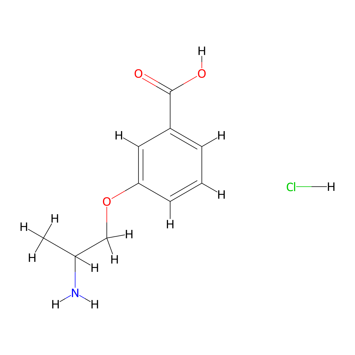 3-(2-Aminopropoxy)benzoic acid hydrochloride molecular structure, CAS 2947425-80-9