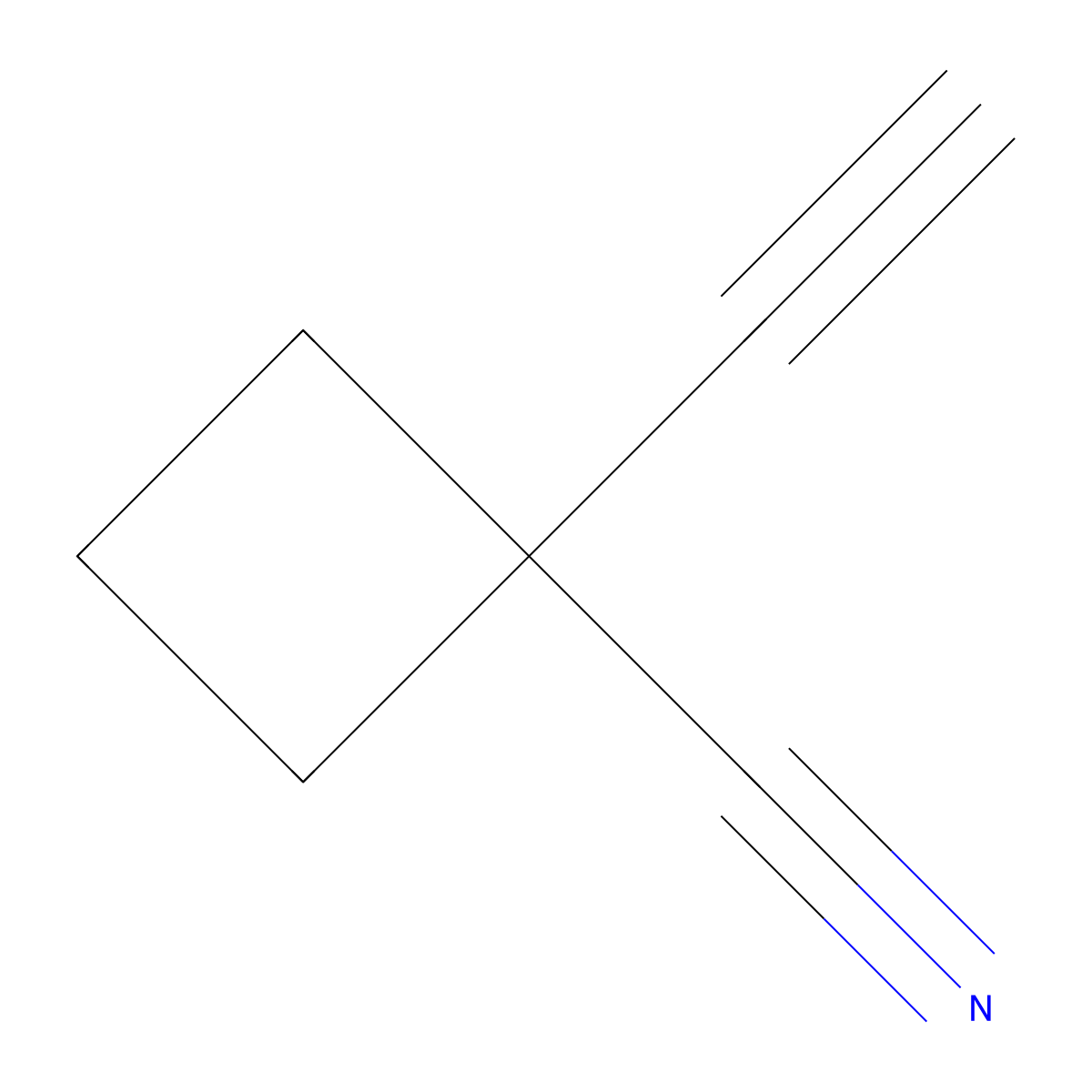 1-Ethynylcyclobutane-1-carbonitrile molecular structure, CAS 2947425-89-8