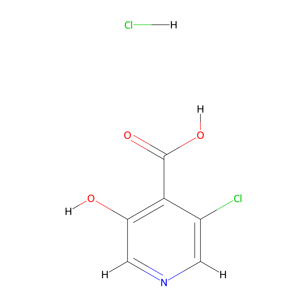 3-Chloro-5-hydroxypyridine-4-carboxylic acid hydrochloride molecular structure, CAS 2947426-00-6