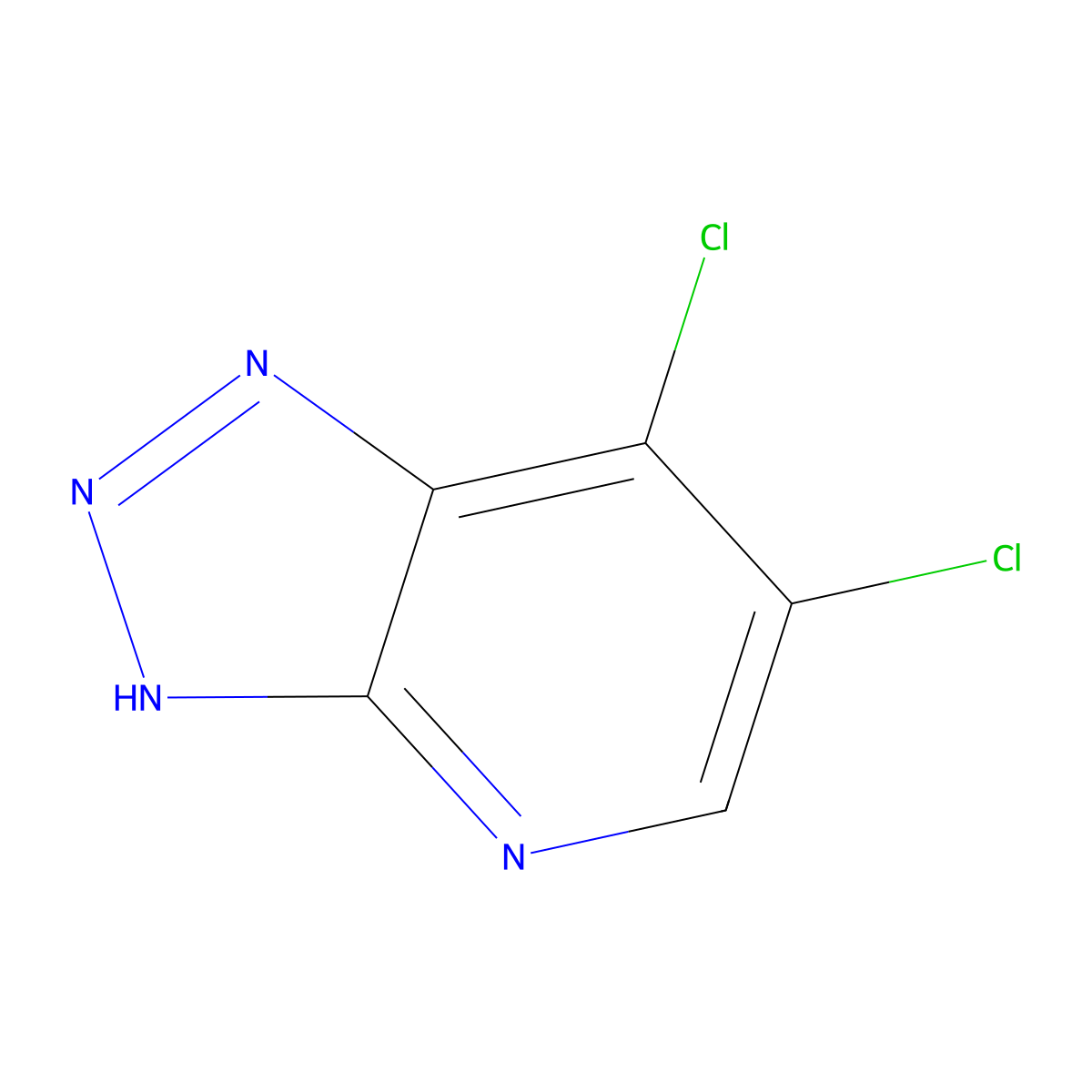 6,7-dichloro-3H-[1,2,3]triazolo[4,5-b]pyridine molecular structure, CAS 2947426-05-1