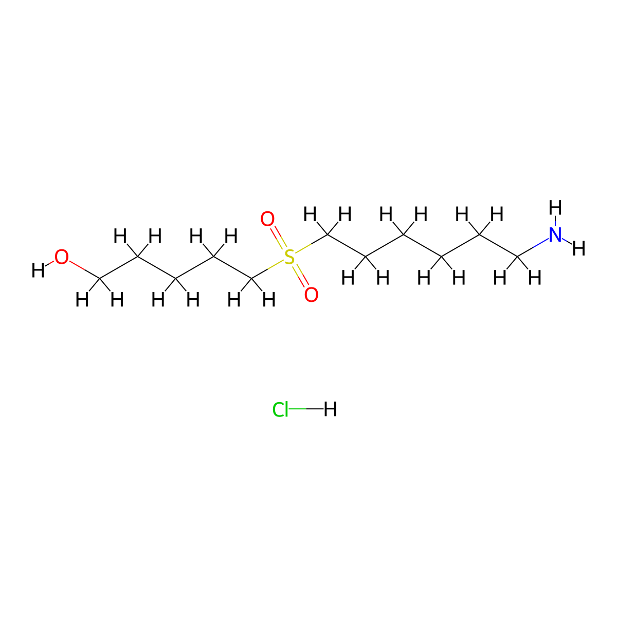 5-(6-Aminohexylsulfonyl)pentan-1-ol;hydrochloride molecular structure, CAS 2947426-08-4