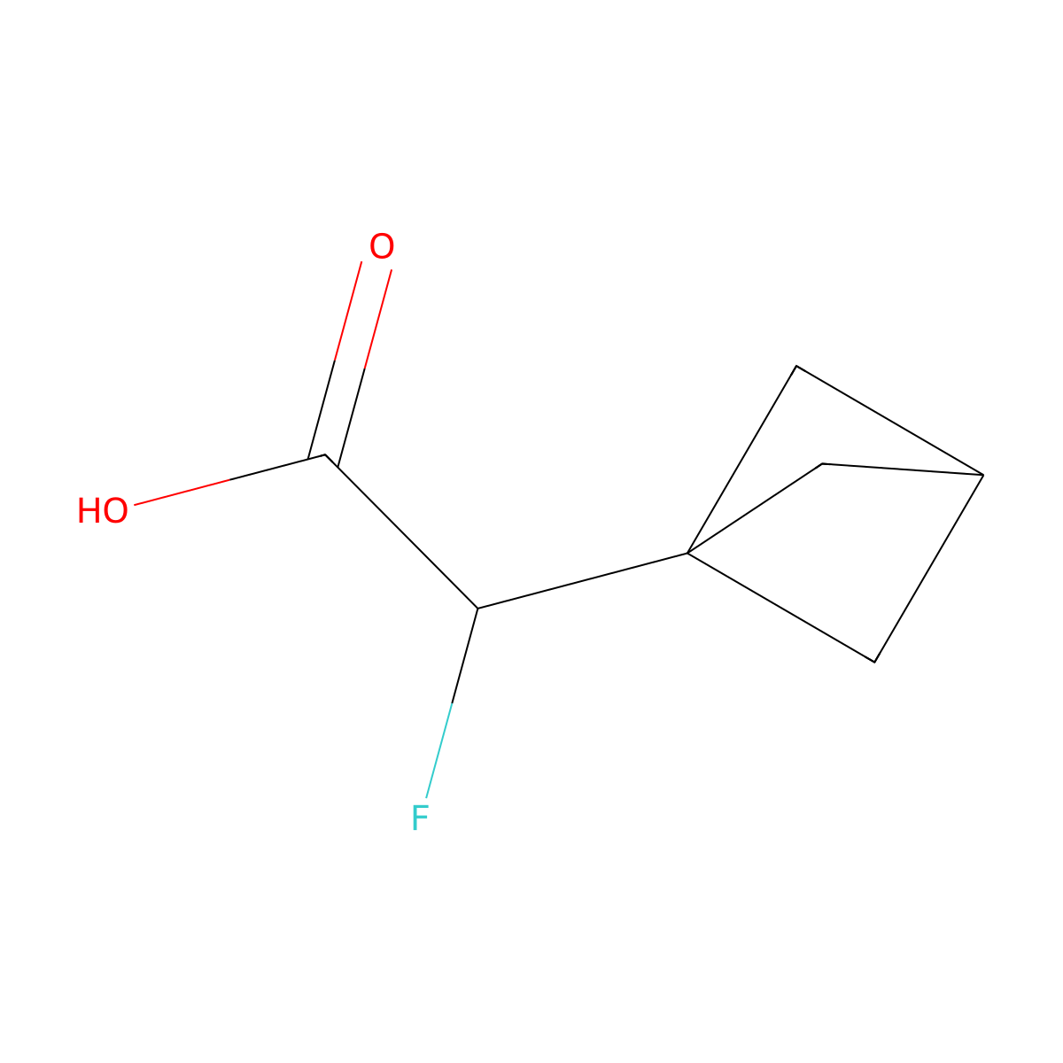 2-(Bicyclo[1.1.1]pentan-1-YL)-2-fluoroacetic acid molecular structure, CAS 2947426-22-2