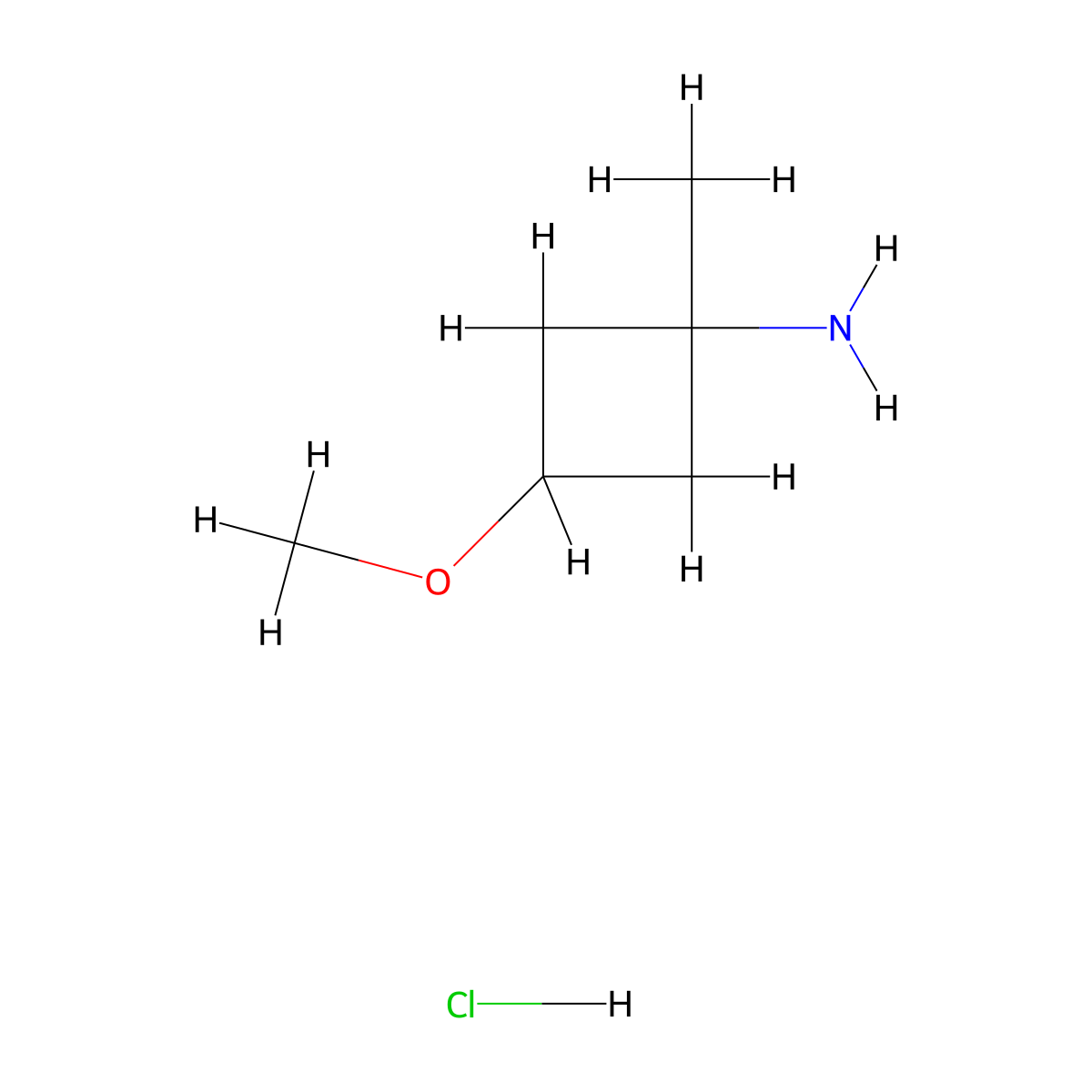 3-Methoxy-1-methylcyclobutanamine hydrochloride molecular structure, CAS 2947426-30-2