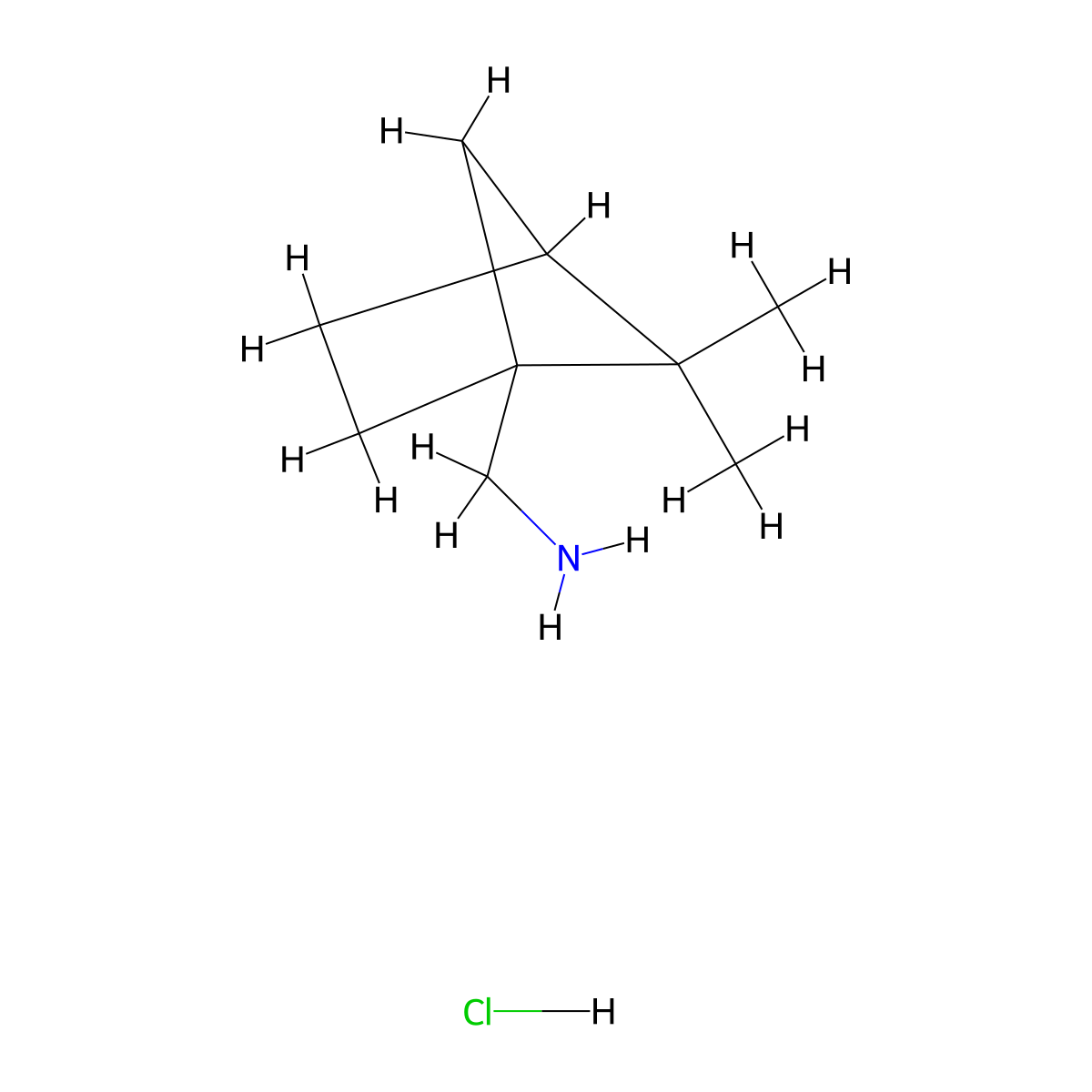 1-{5,5-Dimethylbicyclo[2.1.1]hexan-1-yl}methanamine hydrochloride molecular structure, CAS 2947426-50-6