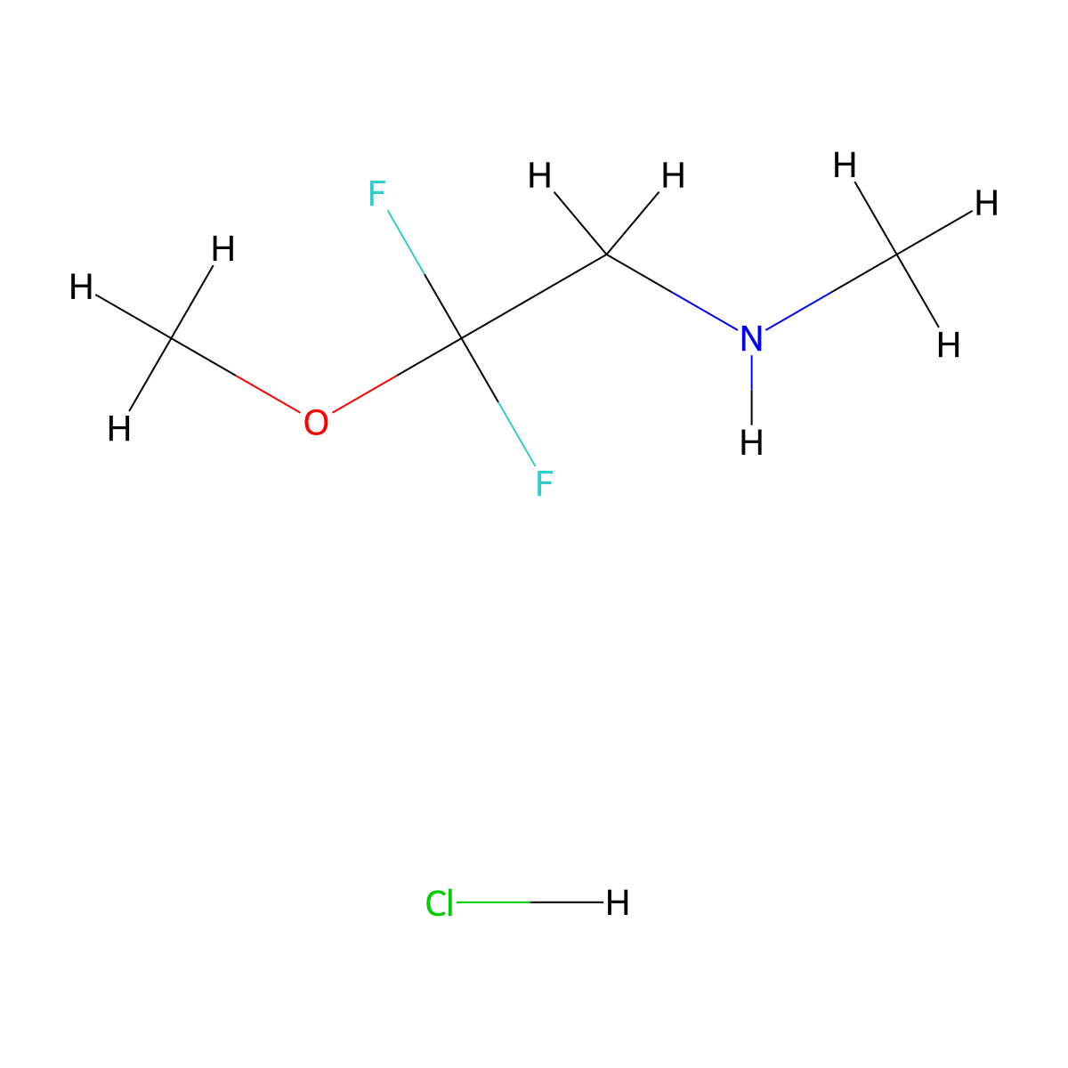 (2,2-Difluoro-2-methoxyethyl)(methyl)amine hydrochloride molecular structure, CAS 2947426-62-0