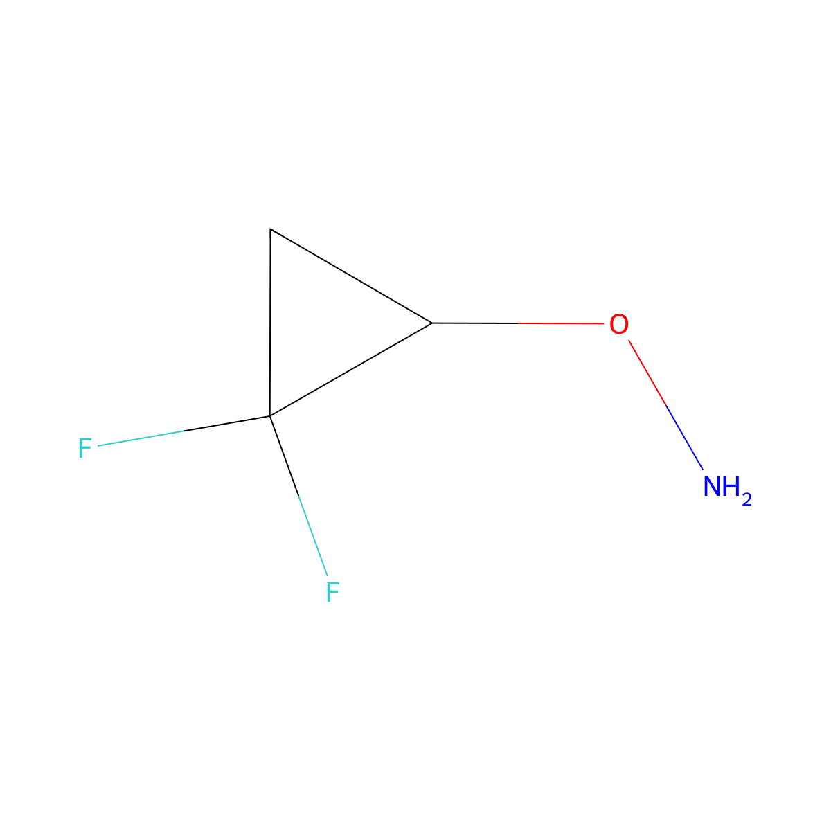 O-(2,2-difluorocyclopropyl)hydroxylamine molecular structure, CAS 2947426-65-3