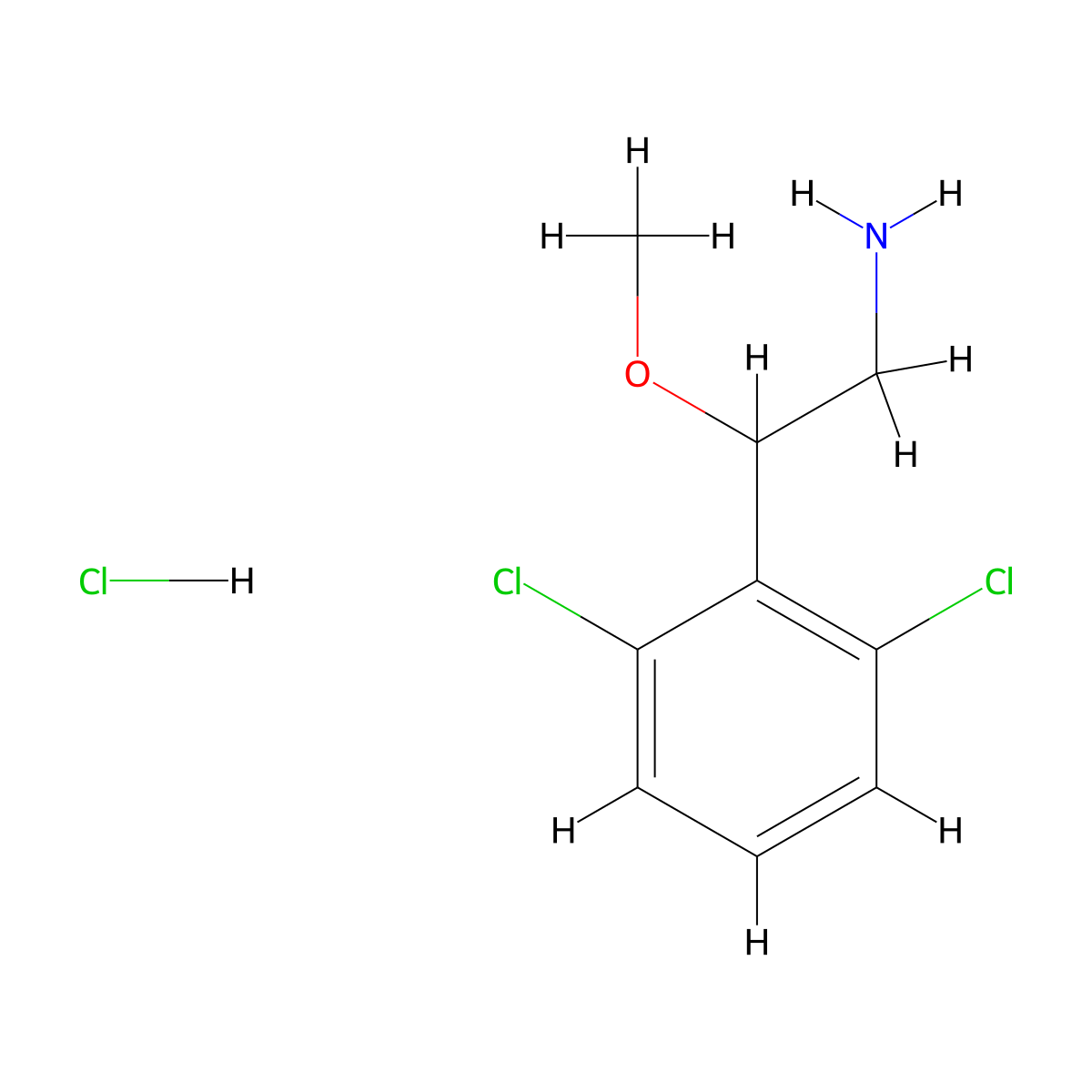 2-(2,6-Dichlorophenyl)-2-methoxyethan-1-amine hydrochloride molecular structure, CAS 2947426-88-0