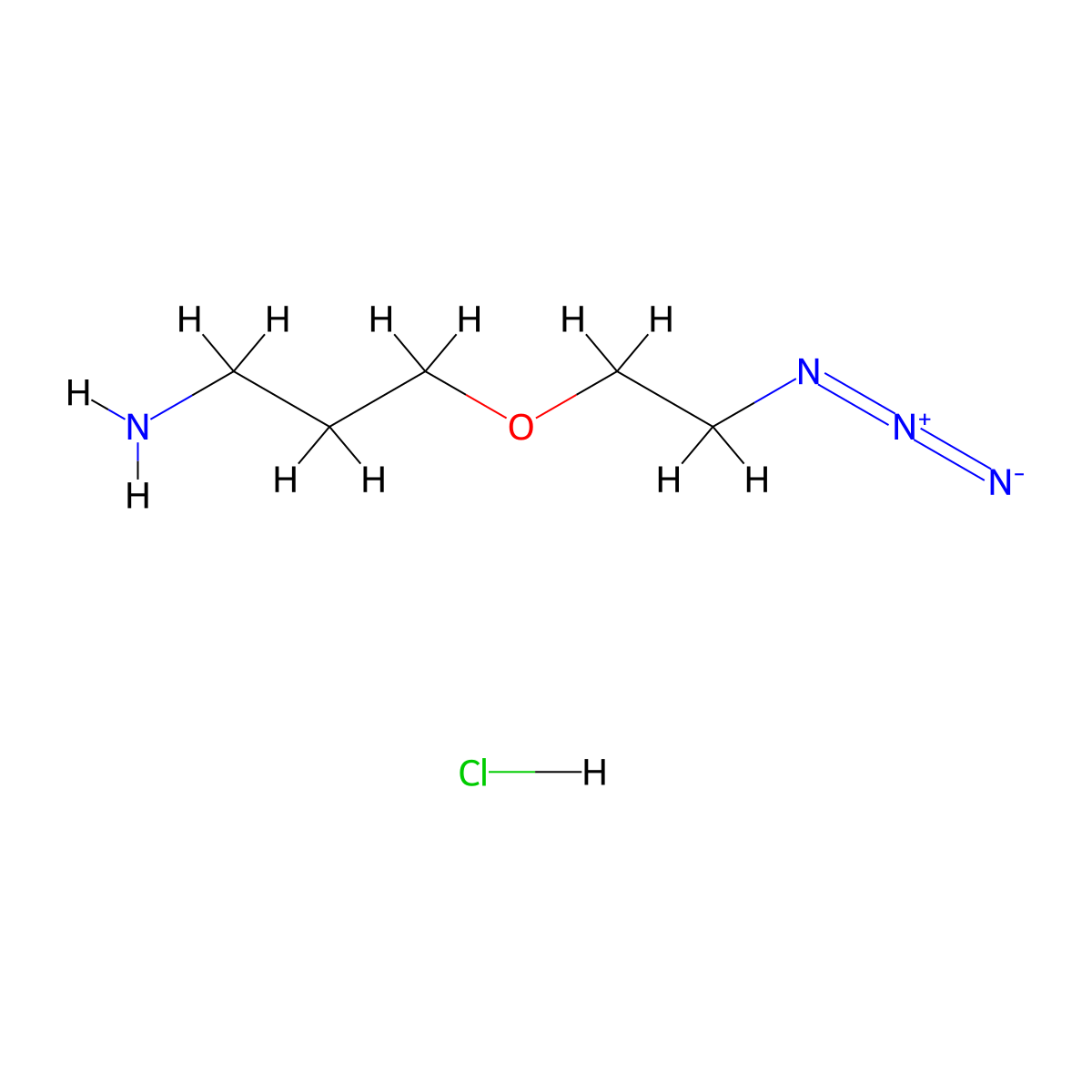 3-(2-Azidoethoxy)propan-1-amine;hydrochloride molecular structure, CAS 2947426-92-6
