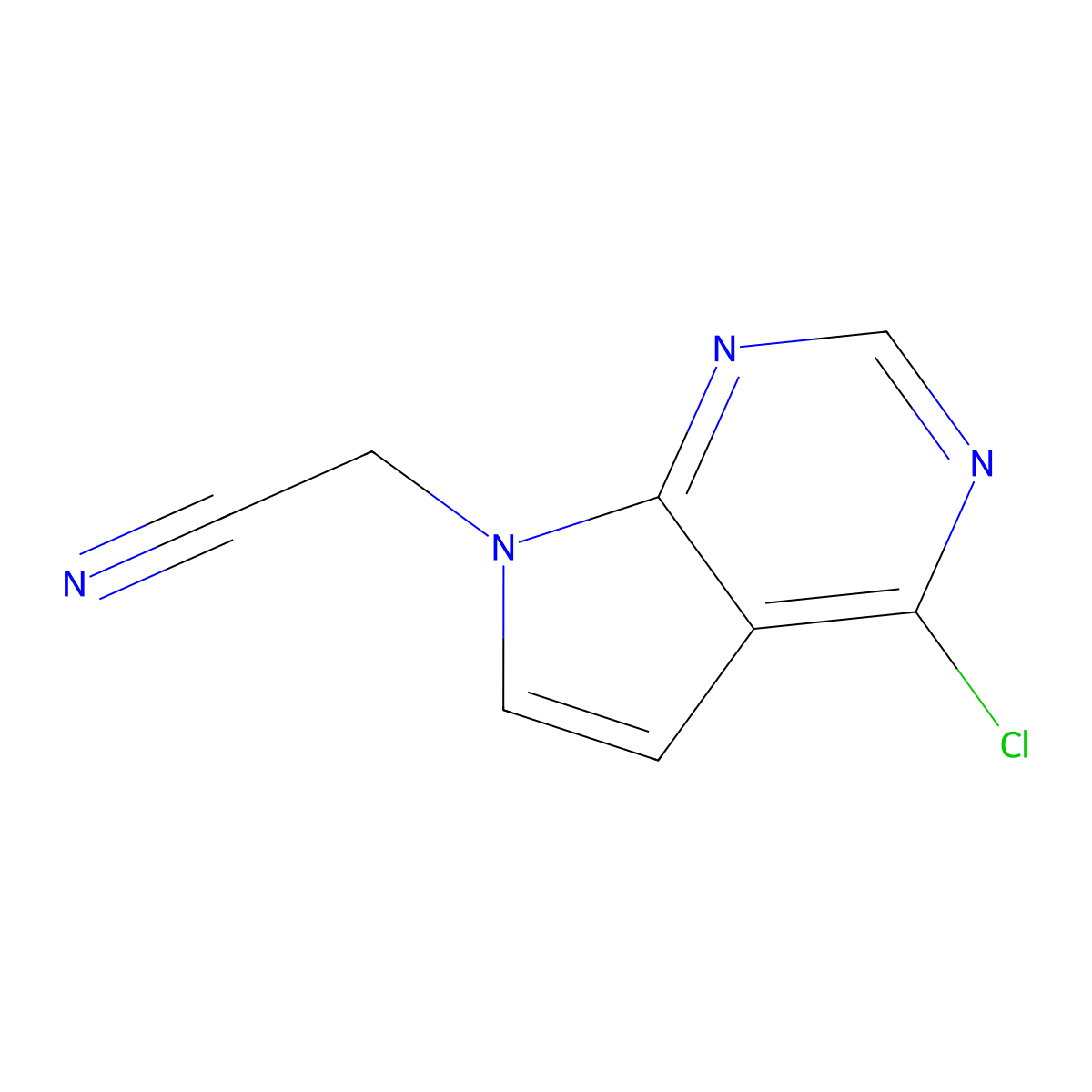 2-(4-Chloropyrrolo[2,3-d]pyrimidin-7-yl)acetonitrile molecular structure, CAS 2947426-95-9