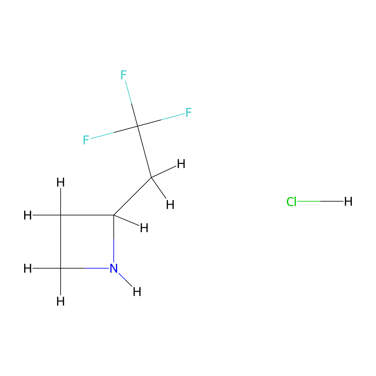 2-(2,2,2-Trifluoroethyl)azetidine;hydrochloride molecular structure, CAS 2947426-98-2