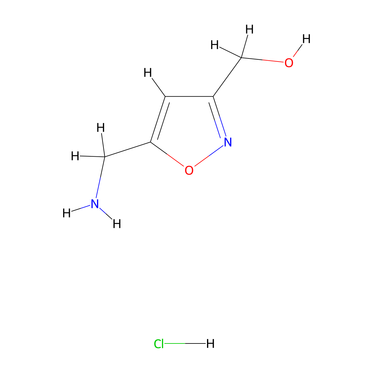 [5-(Aminomethyl)-1,2-oxazol-3-yl]methanol hydrochloride molecular structure, CAS 2947427-16-7
