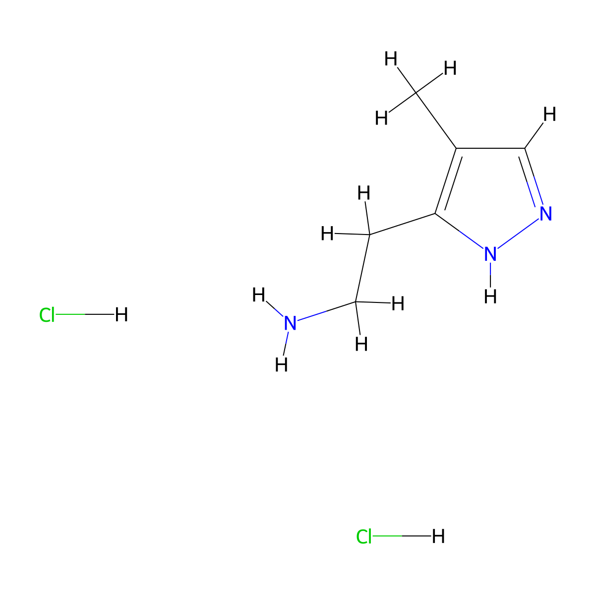 2-(4-methyl-1H-pyrazol-3-yl)ethan-1-amine dihydrochloride molecular structure, CAS 2947427-19-0