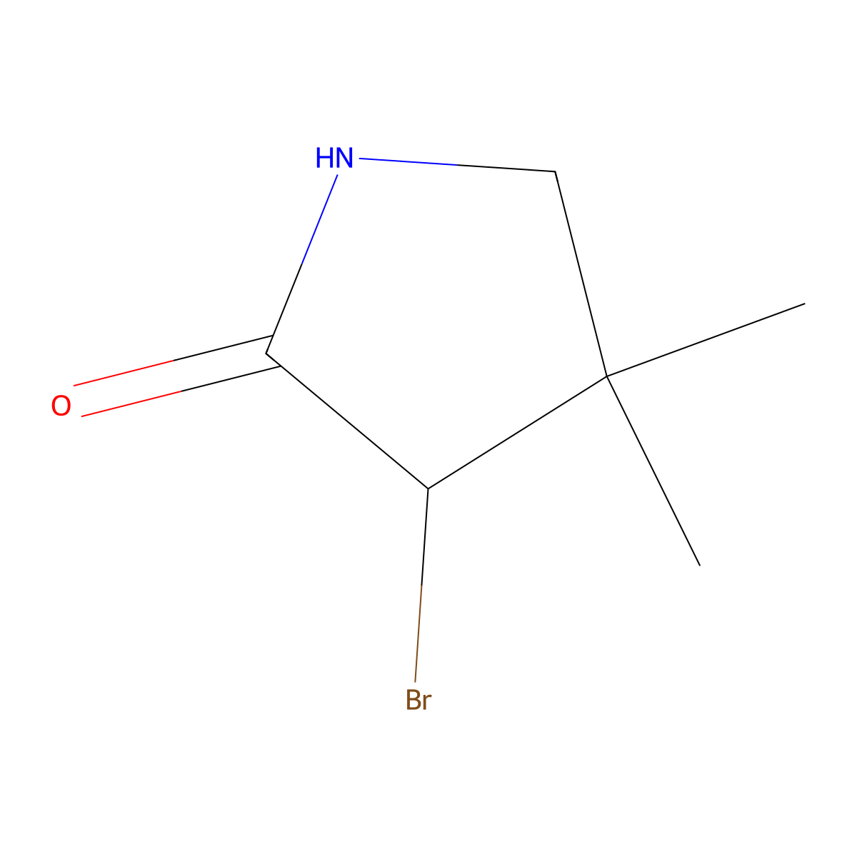 3-Bromo-4,4-dimethylpyrrolidin-2-one molecular structure, CAS 2947427-22-5