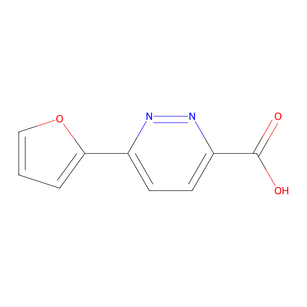 6-(Furan-2-yl)pyridazine-3-carboxylicacid molecular structure, CAS 2947427-35-0