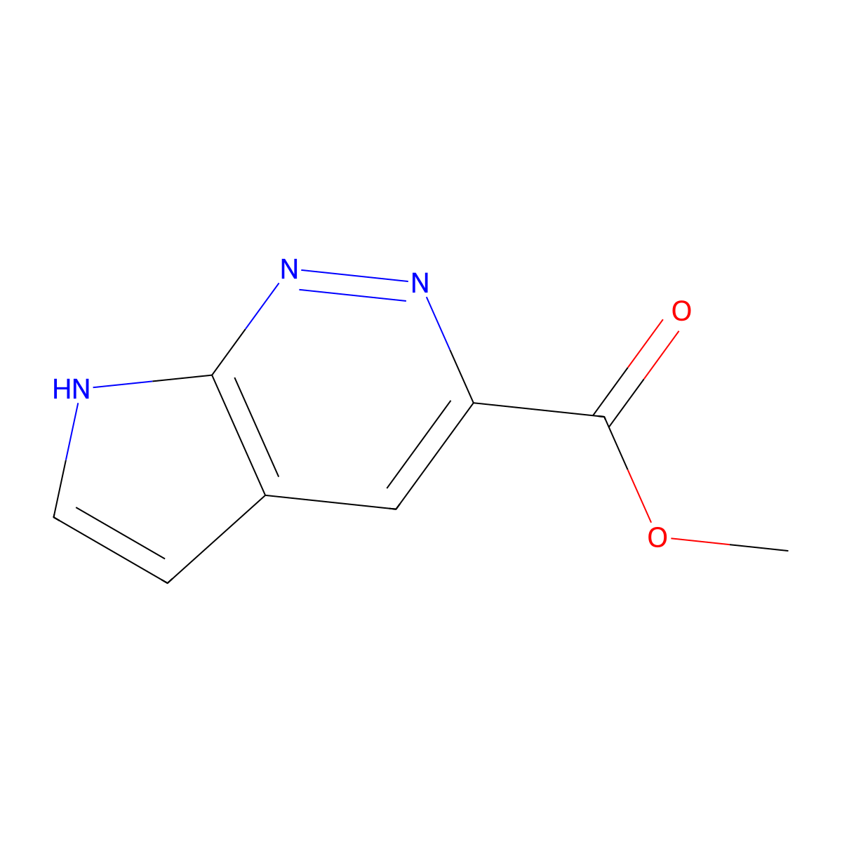 methyl 7H-pyrrolo(2,3-c)pyridazine-3-carboxylate molecular structure, CAS 2947427-36-1