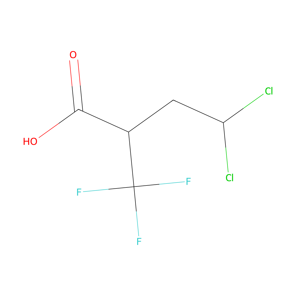 4,4-Dichloro-2-(trifluoromethyl)butanoic acid molecular structure, CAS 2947427-37-2