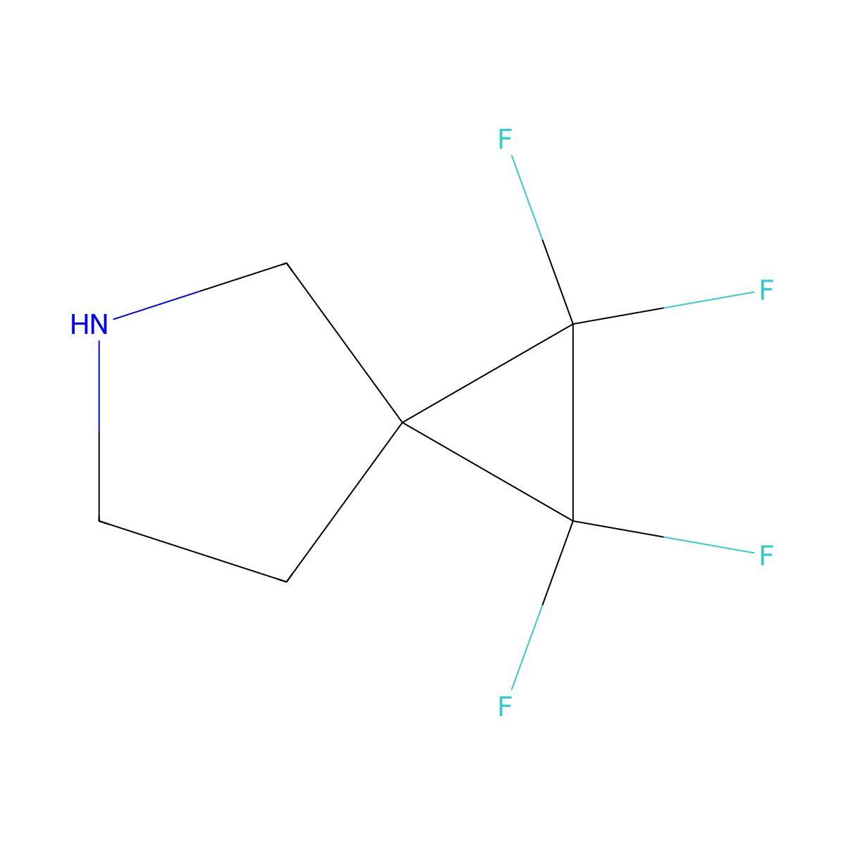 1,1,2,2-Tetrafluoro-5-azaspiro[2.4]heptane molecular structure, CAS 2947427-63-4