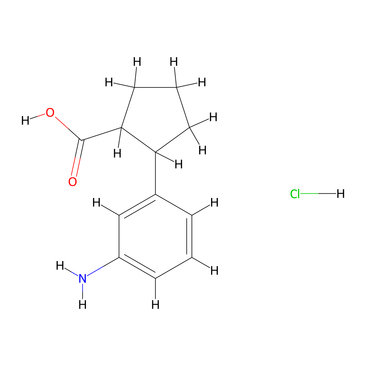 2-(3-Aminophenyl)cyclopentane-1-carboxylic acid hydrochloride molecular structure, CAS 2947427-68-9