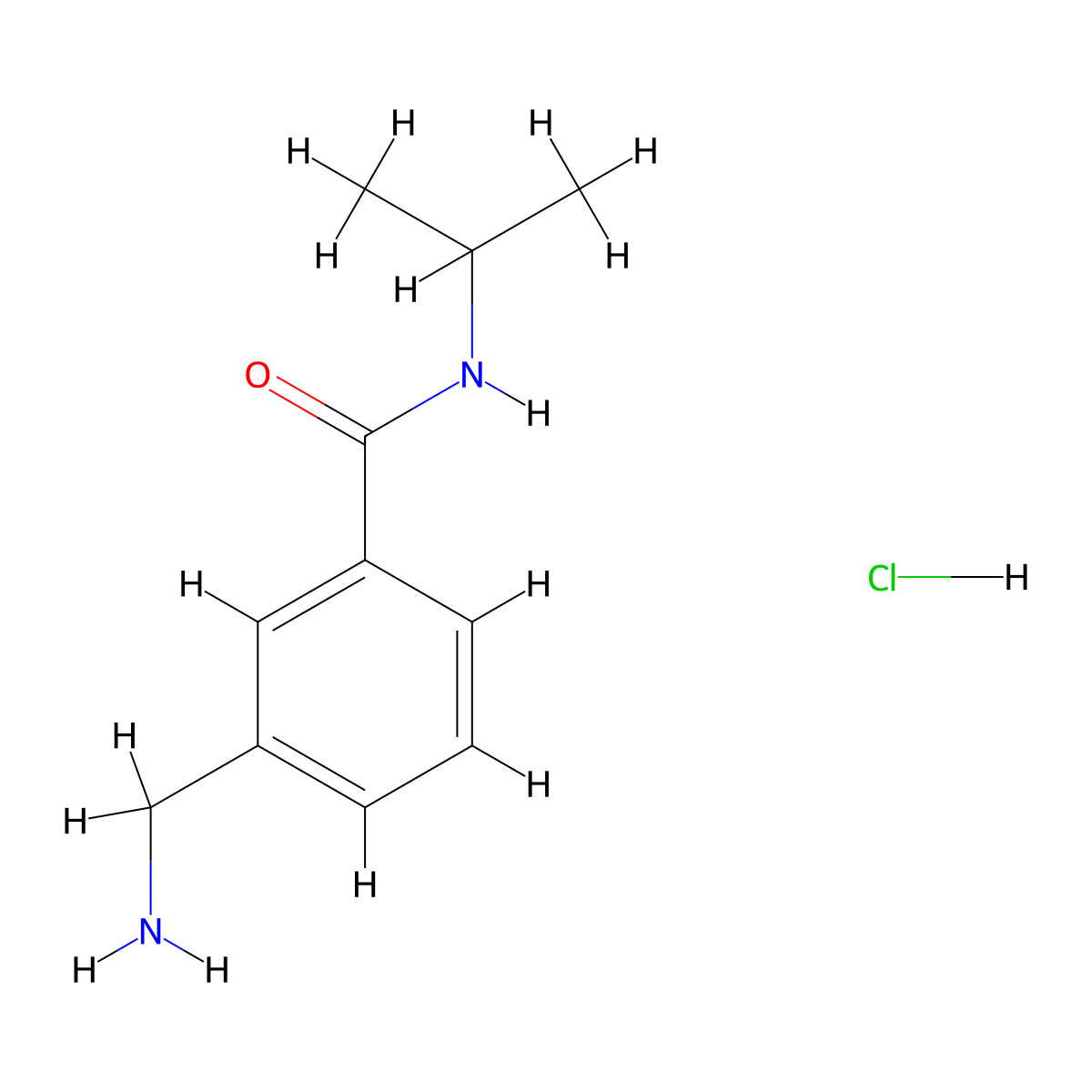 3-(aminomethyl)-N-(propan-2-yl)benzamide hydrochloride molecular structure, CAS 2947427-70-3