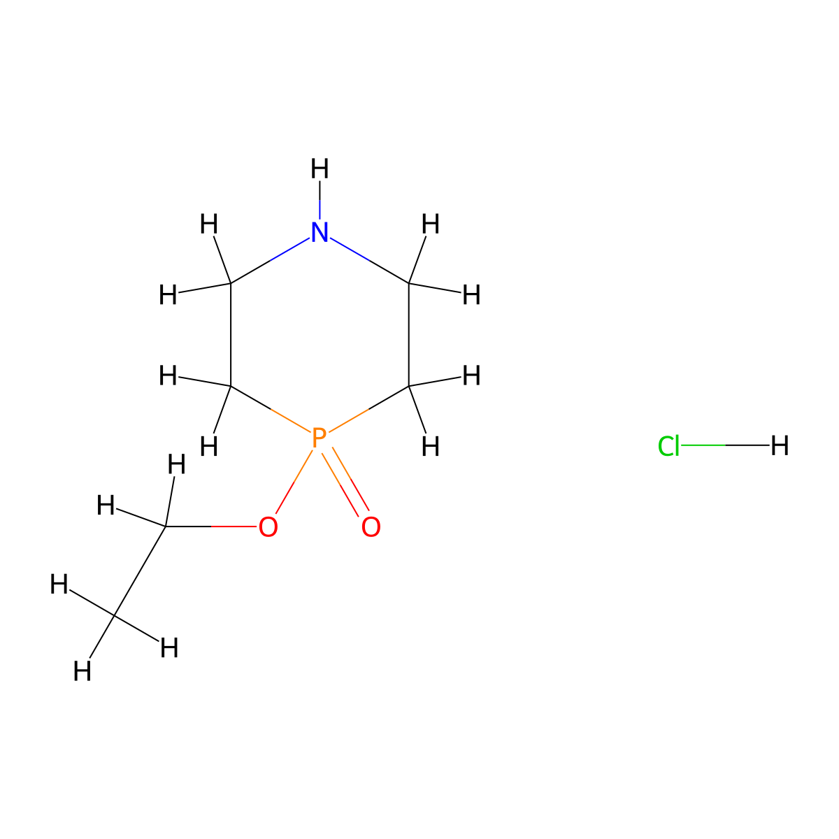 4-Ethoxy-1,4-azaphosphinane 4-oxide hydrochloride molecular structure, CAS 2947427-87-2
