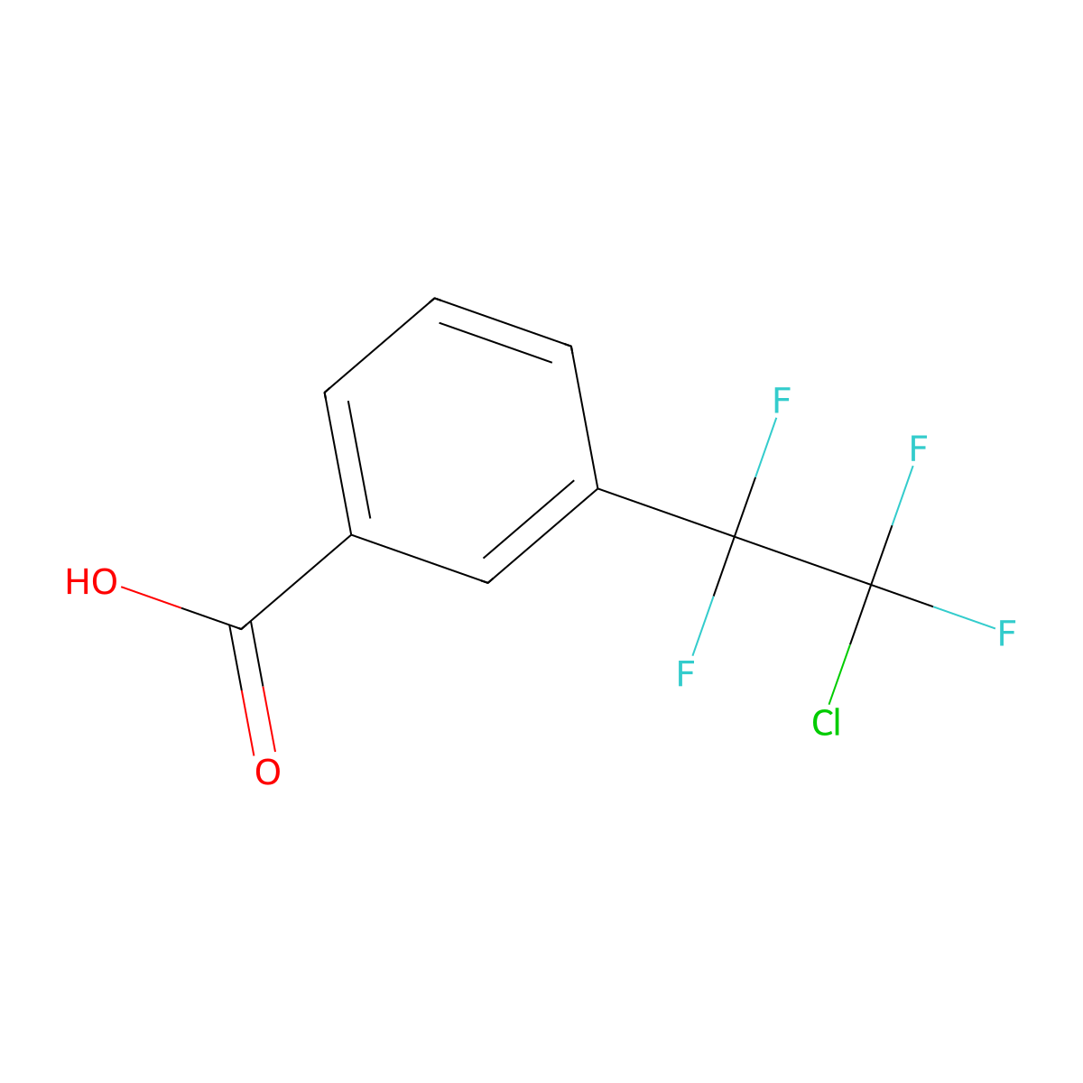 3-(2-Chloro-1,1,2,2-tetrafluoroethyl)benzoic acid molecular structure, CAS 2947427-89-4