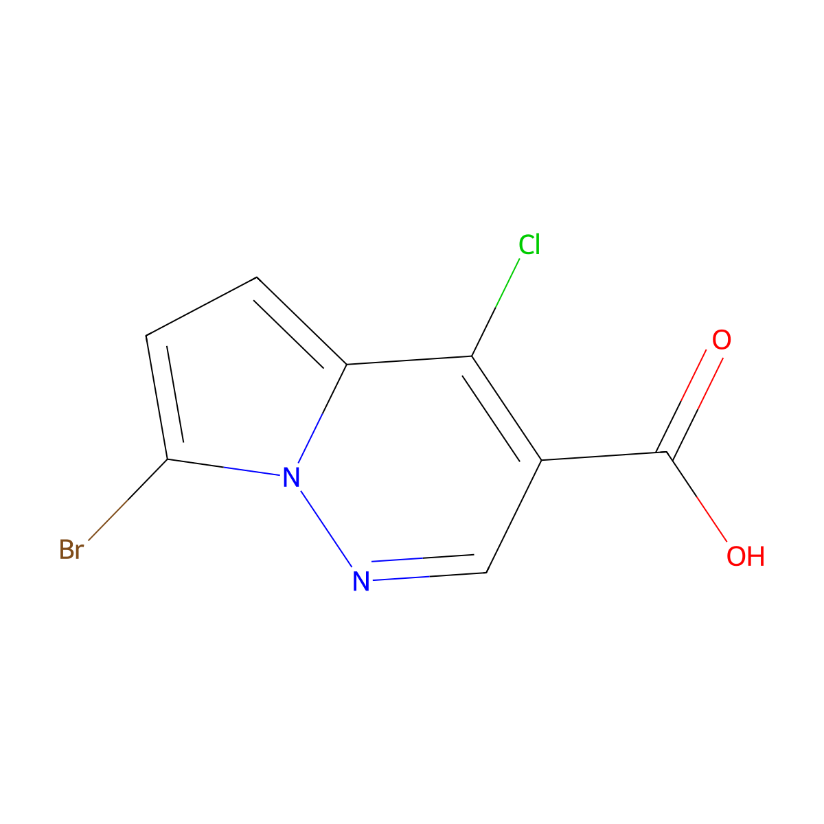 7-Bromo-4-chloropyrrolo[1,2-b]pyridazine-3-carboxylic acid molecular structure, CAS 2947427-92-9