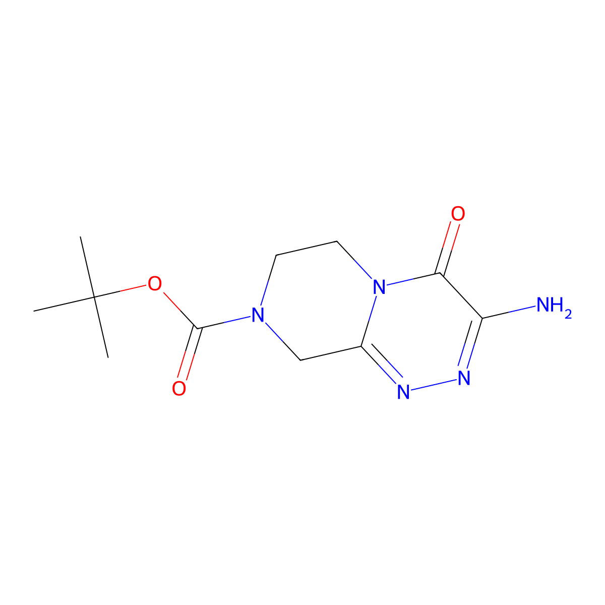 tert-butyl 3-amino-4-oxo-4H,6H,7H,8H,9H-pyrazino[2,1-c][1,2,4]triazine-8-carboxylate molecular structure, CAS 2947427-98-5