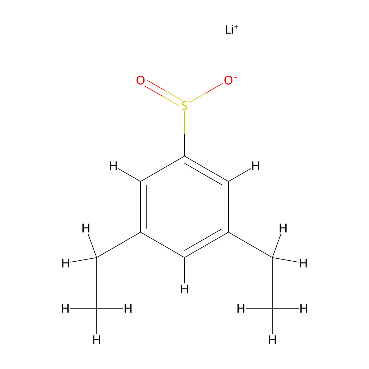 Lithium(1+) 3,5-diethylbenzene-1-sulfinate molecular structure, CAS 2947428-05-7