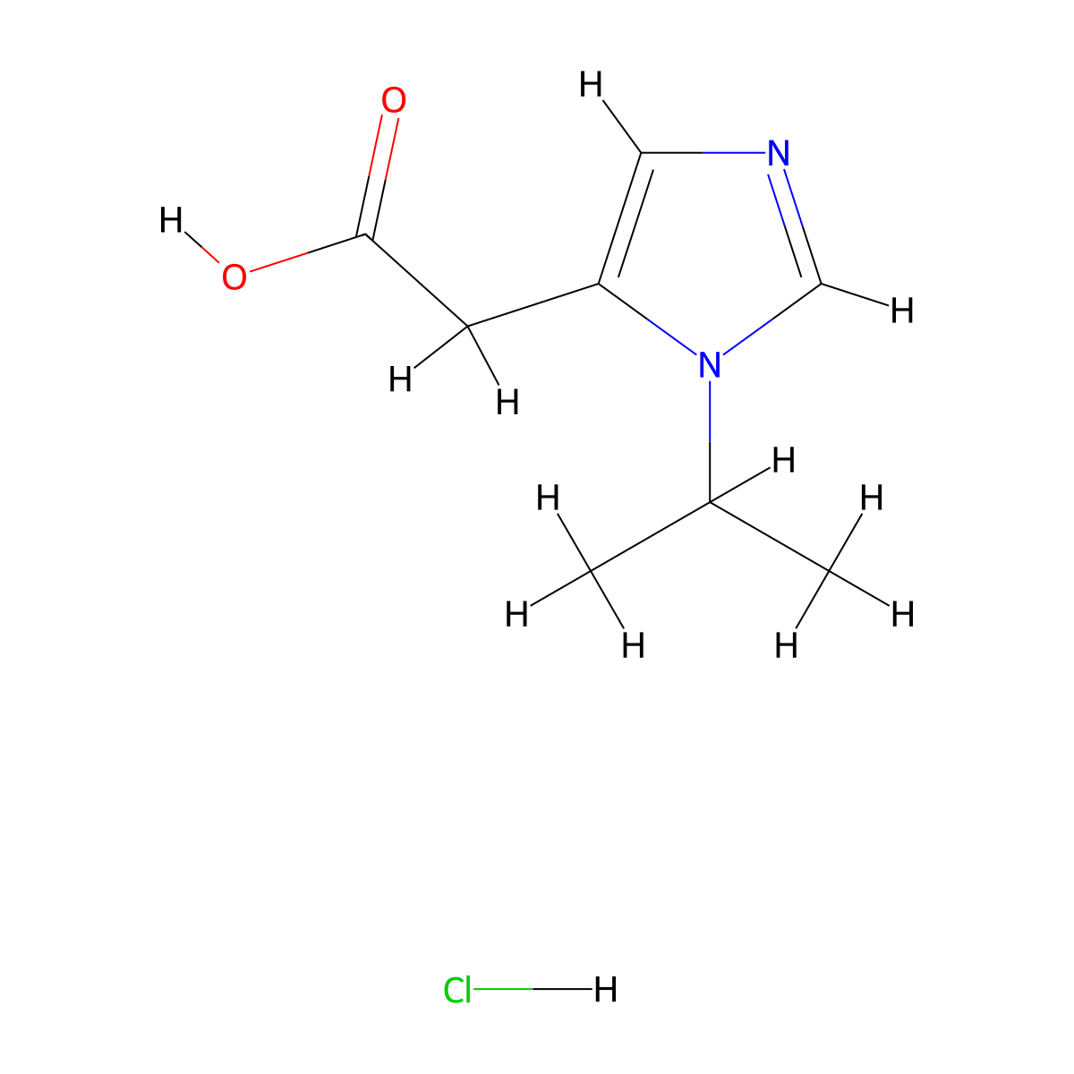 2-[1-(propan-2-yl)-1H-imidazol-5-yl]acetic acid hydrochloride molecular structure, CAS 2947428-11-5