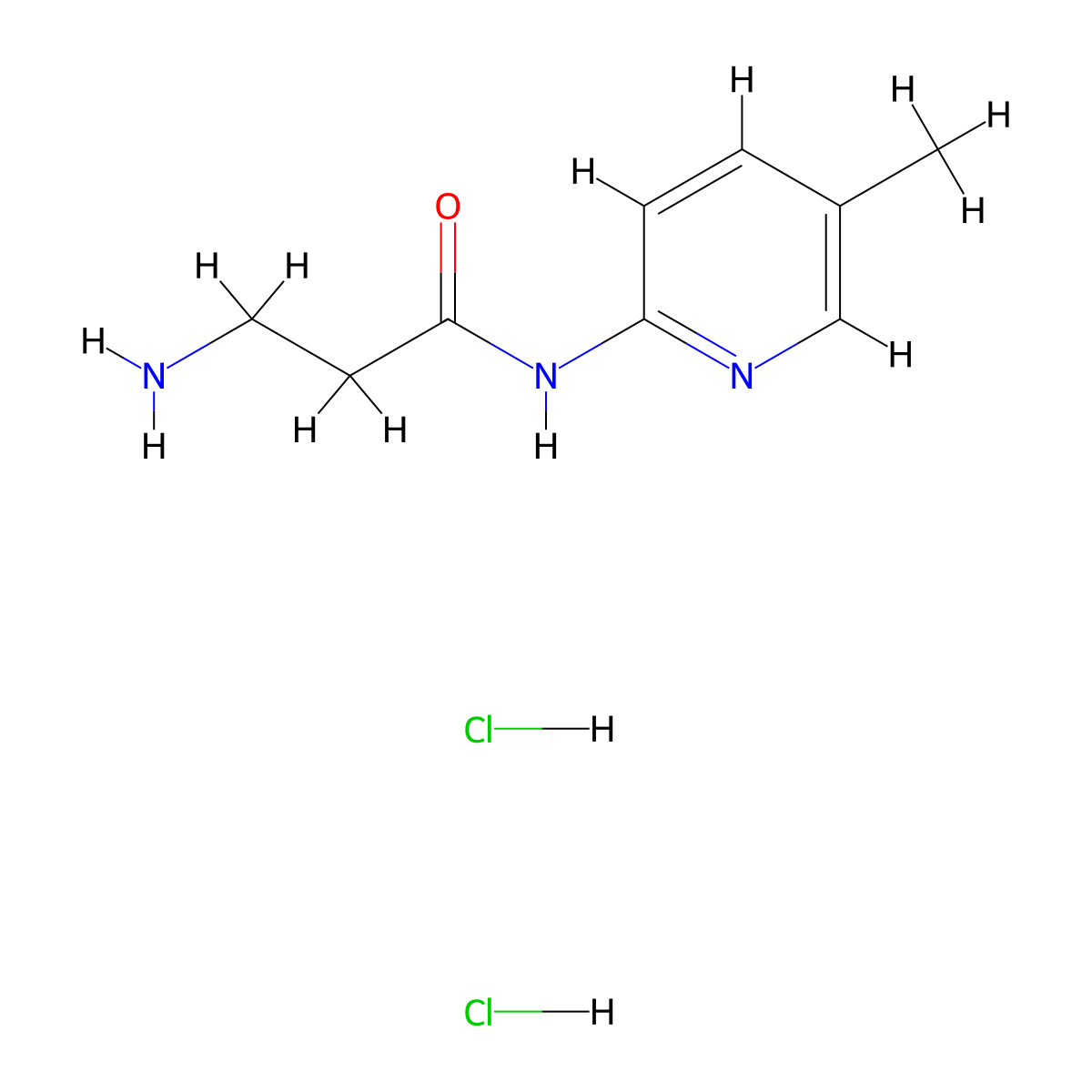 3-amino-N-(5-methylpyridin-2-yl)propanamide dihydrochloride molecular structure, CAS 2947428-34-2