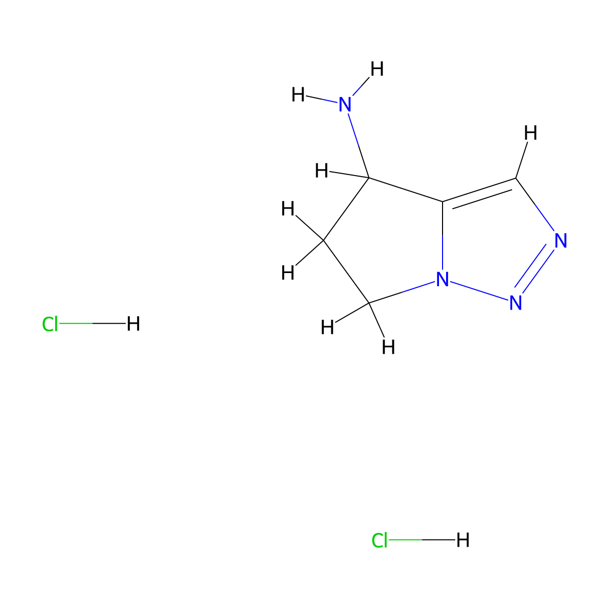 4H,5H,6H-pyrrolo[1,2-c][1,2,3]triazol-4-amine dihydrochloride molecular structure, CAS 2947428-39-7