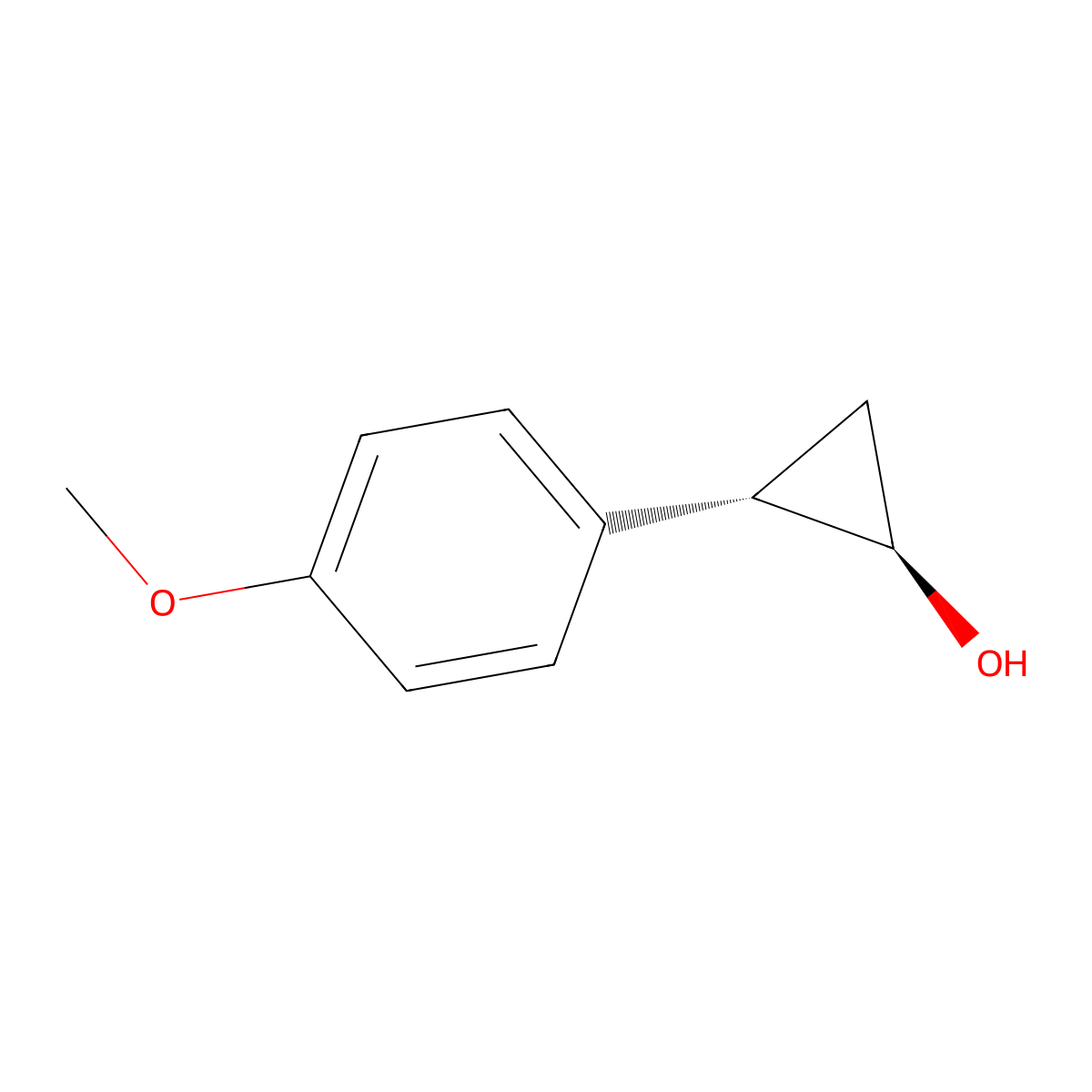 rac-(1R,2S)-2-(4-methoxyphenyl)cyclopropan-1-ol molecular structure, CAS 2947560-12-3