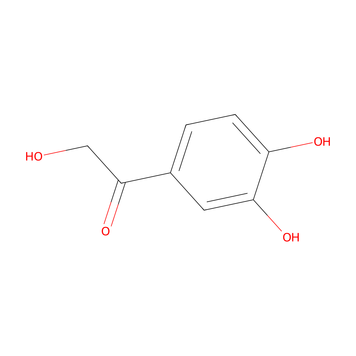 2-Hydroxy-3',4'-dihydroxyacetophenone molecular structure, CAS 29477-54-1