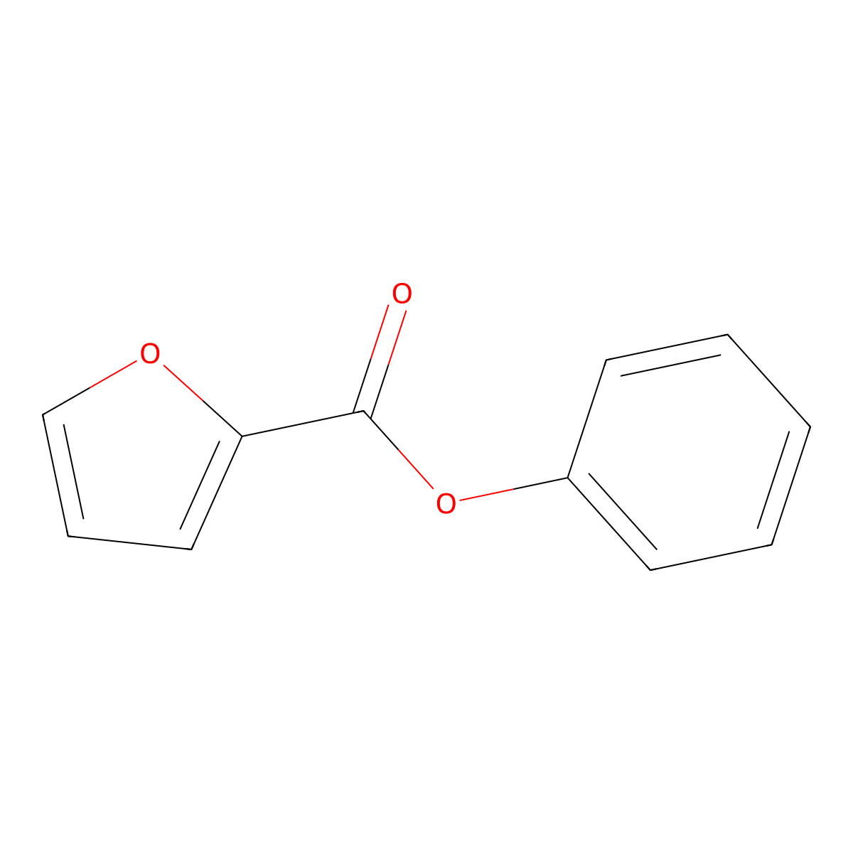 Phenyl furan-2-carboxylate molecular structure, CAS 2948-14-3