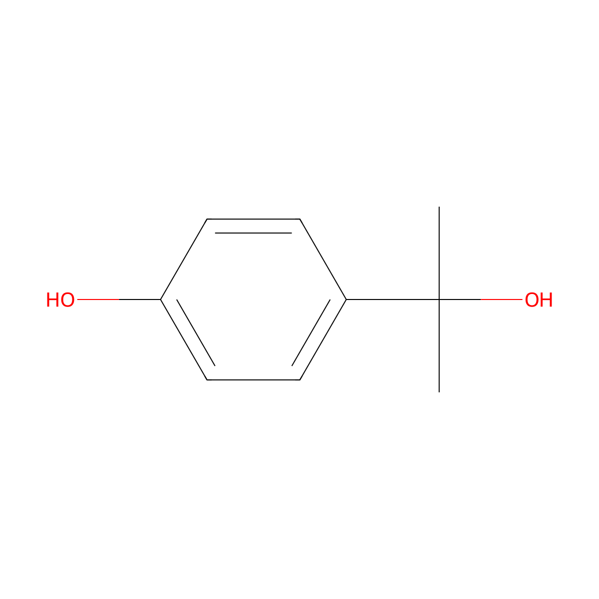 4-(2-Hydroxypropan-2-yl)phenol molecular structure, CAS 2948-47-2