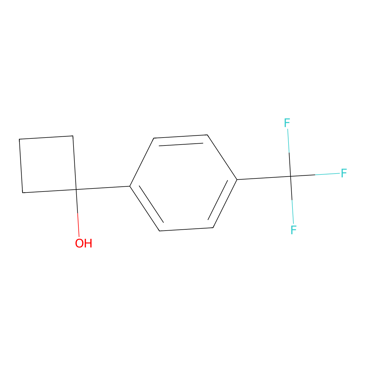 1-(4-Trifluoromethyl-phenyl)-cyclobutanol molecular structure, CAS 29480-10-2