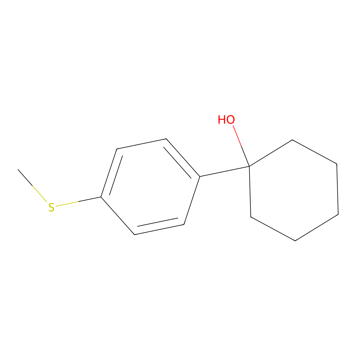 1-(4-(Methylthio)phenyl)cyclohexanol molecular structure, CAS 29480-12-4