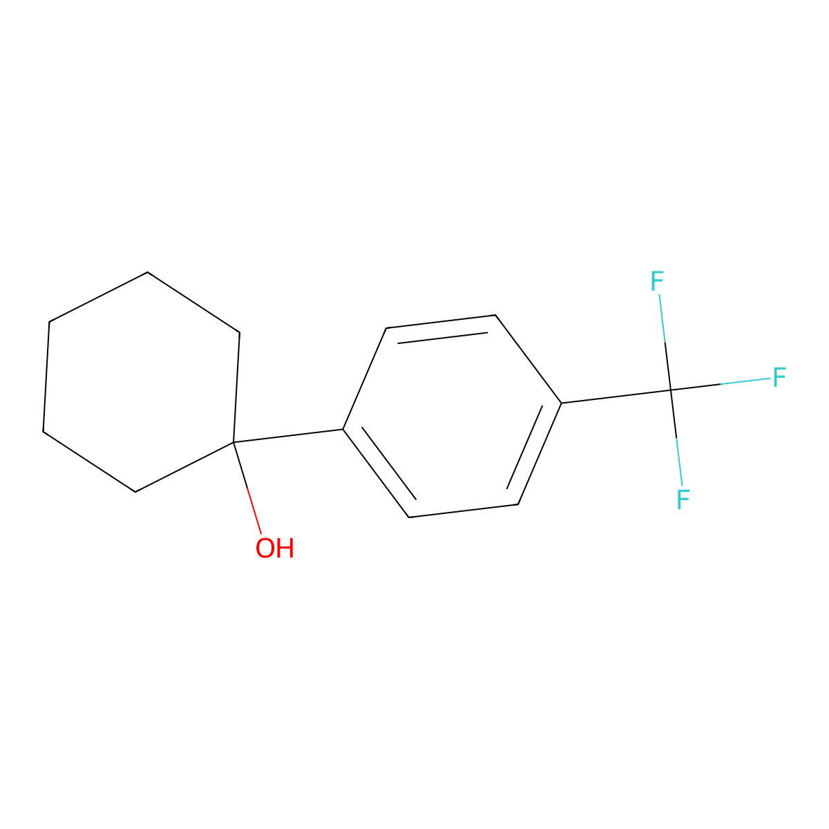 1-(4-(Trifluoromethyl)phenyl)cyclohexanol molecular structure, CAS 29480-13-5