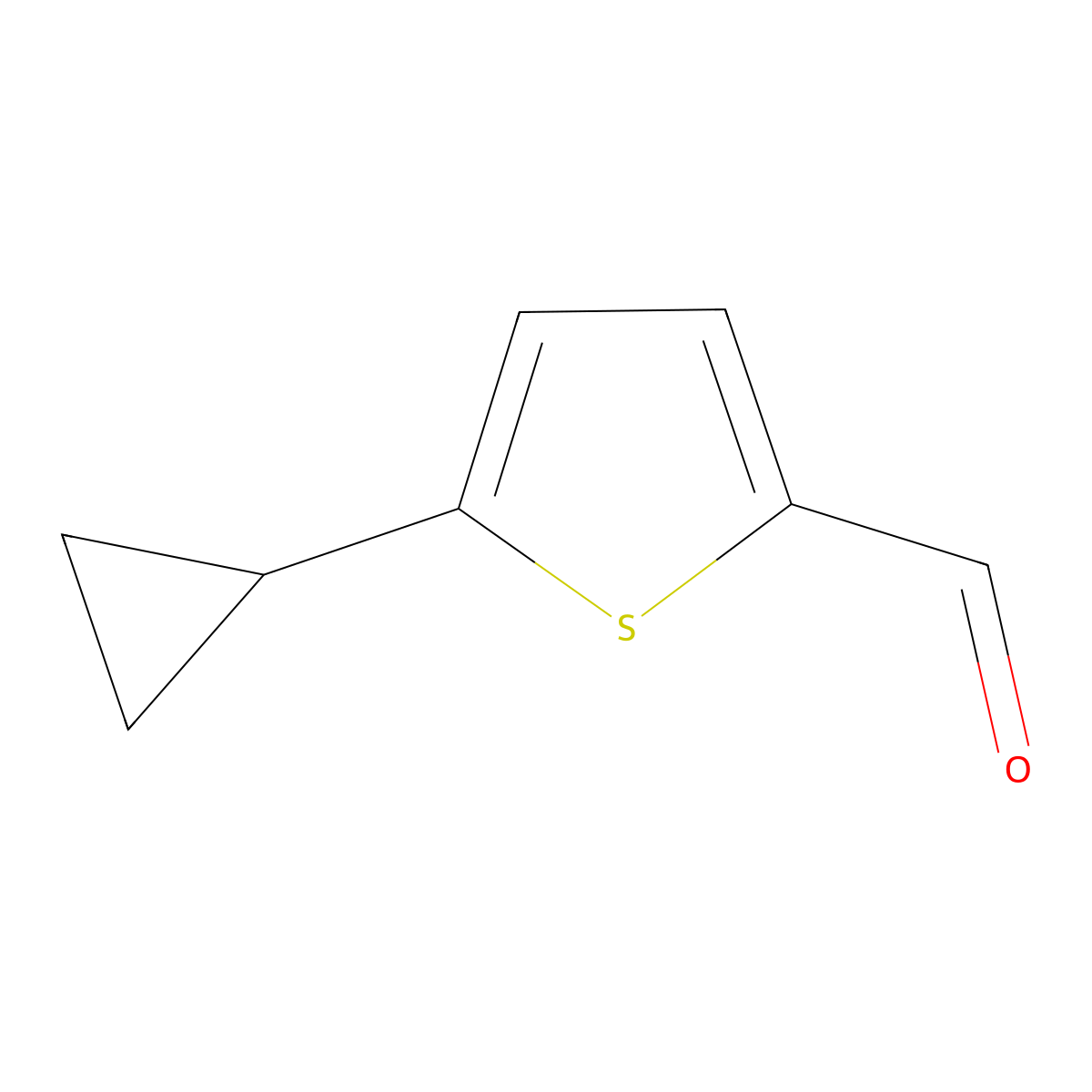 5-Cyclopropylthiophene-2-carbaldehyde molecular structure, CAS 29481-26-3