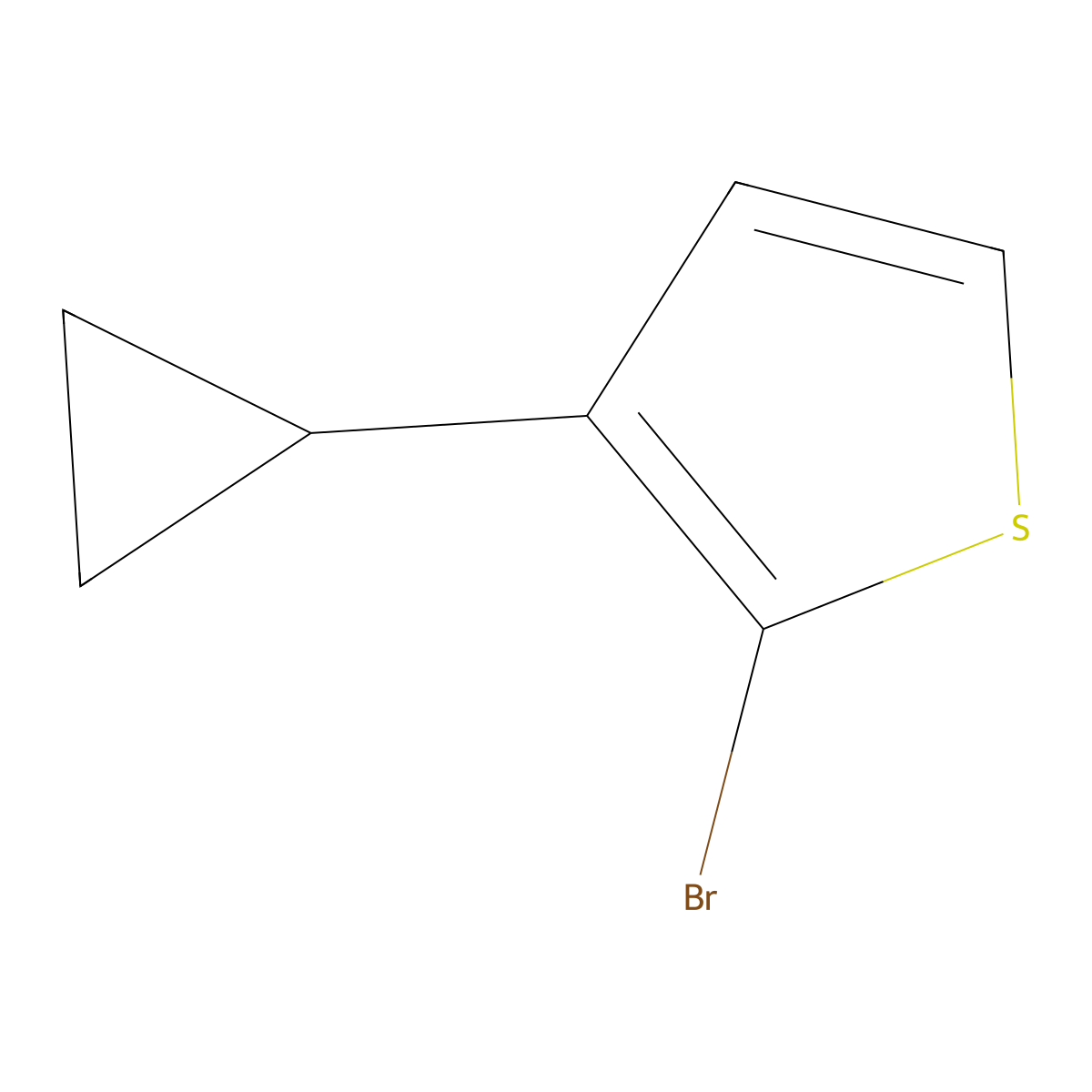 2-Bromo-3-cyclopropylthiophene molecular structure, CAS 29481-32-1