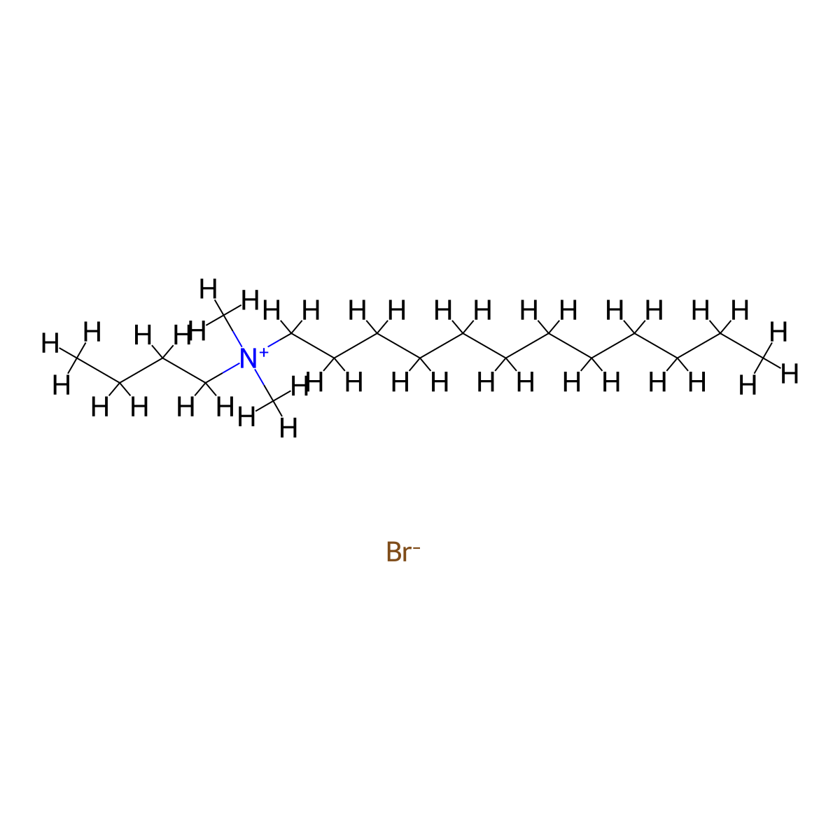 N-Butyl-N,N-dimethyldodecan-1-aminium bromide molecular structure, CAS 29481-60-5